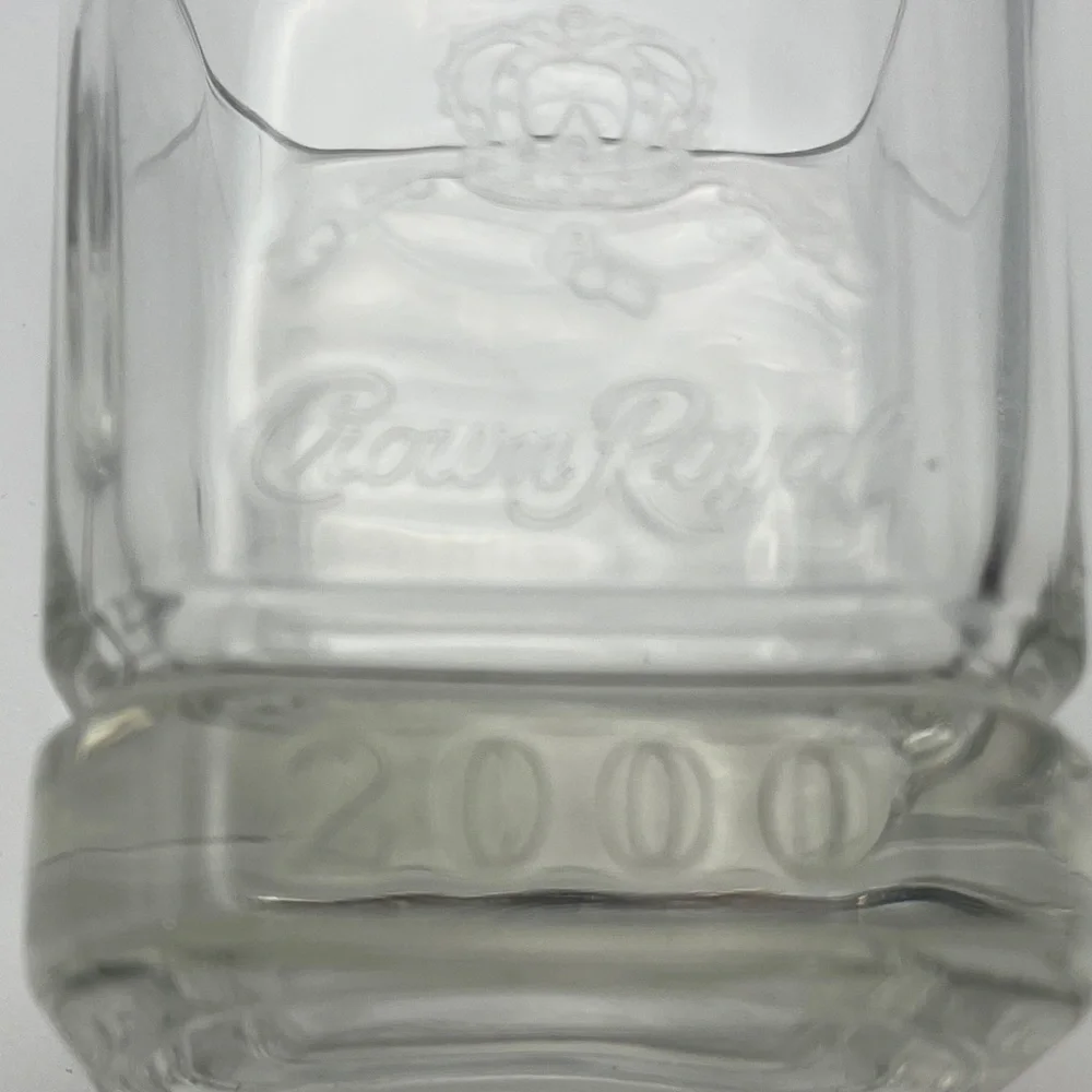 Vtg Crown Royal Millenium Glass Tumblers Set (2)
